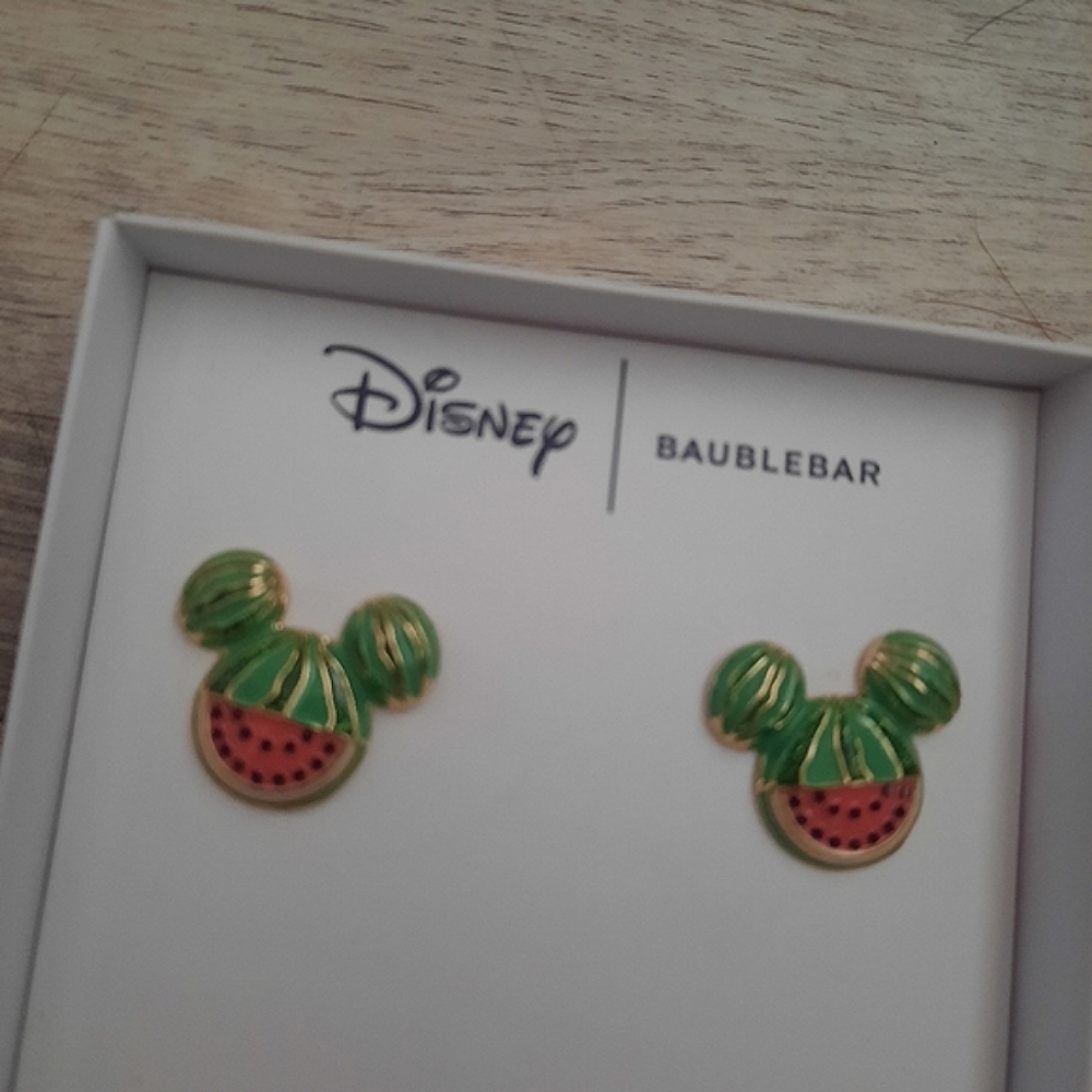 Disney x BaubleBar Mickey Mouse Watermelon Earrings - Picture 3 of 5